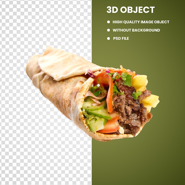 Wrapped food shawarma