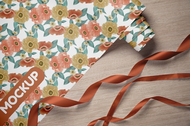 Wrapping paper mockup design