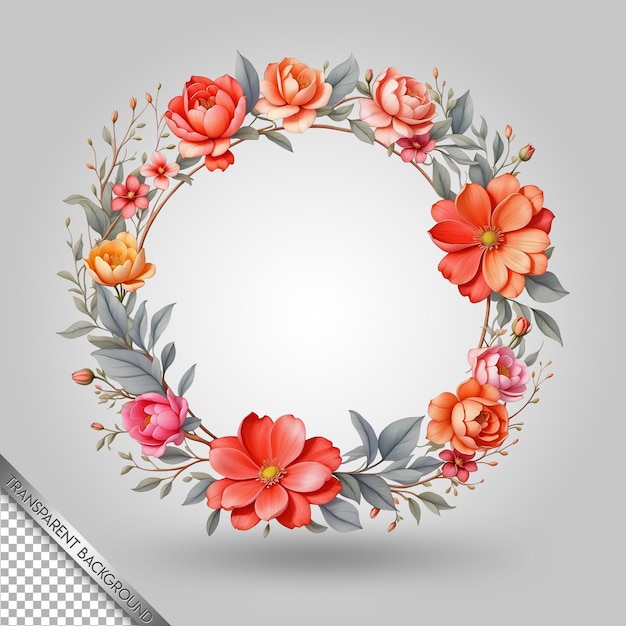 PSD a wreath of flowers it