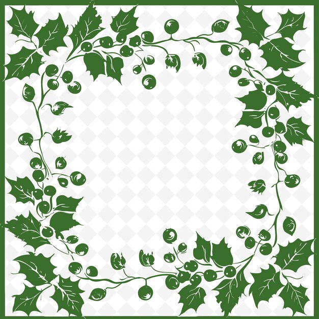 PSD a wreath of grapes and leaves with a place for text