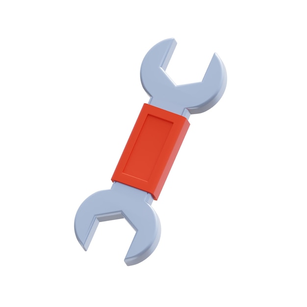 PSD wrench 3d icon constructie