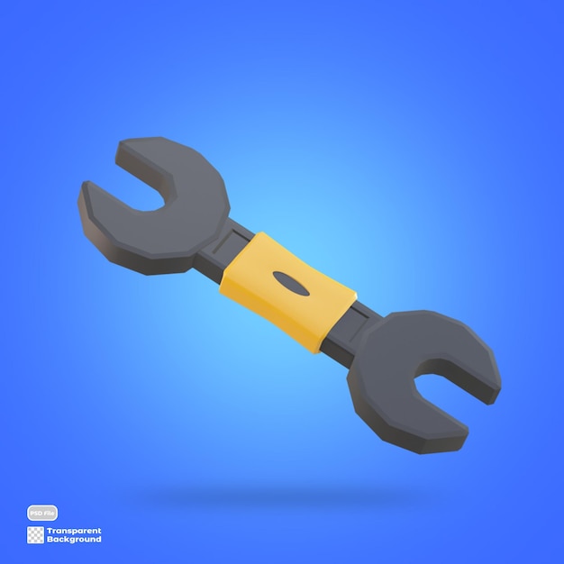 PSD wrench 3d render