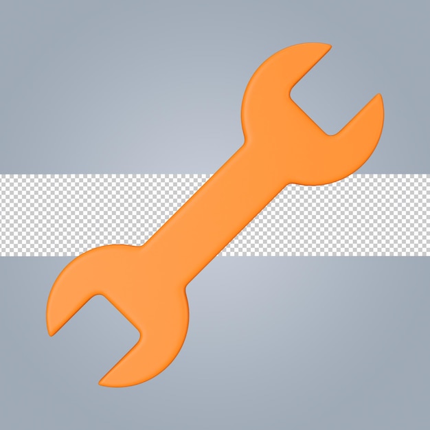 Wrench icon 3d illustration