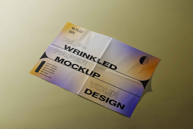 Mockup di carta spiegazzata