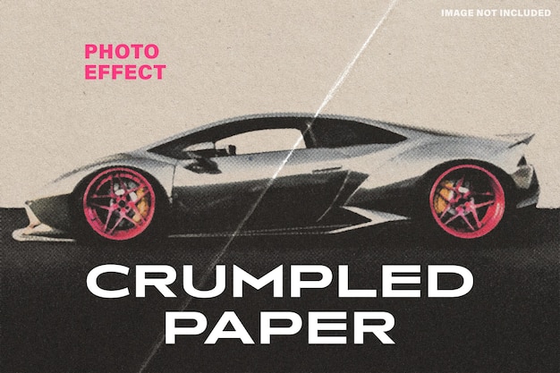 PSD wrinkled paper mockup