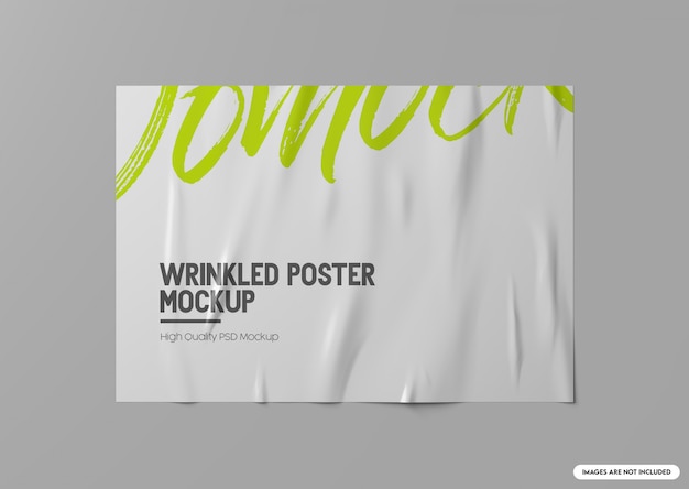 Wrinkled poster mockup