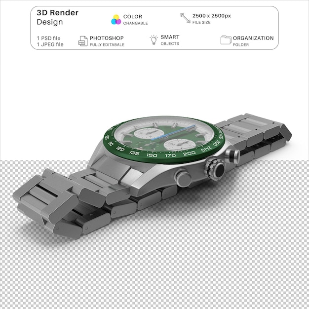 PSD wrist watch 3d modeling psd