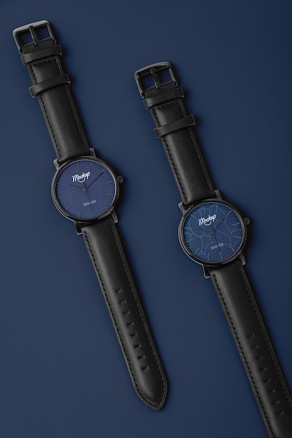 Wristwatch mock-up ontwerp.