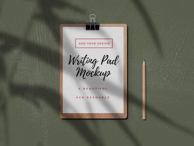 Writing Pad Mockup