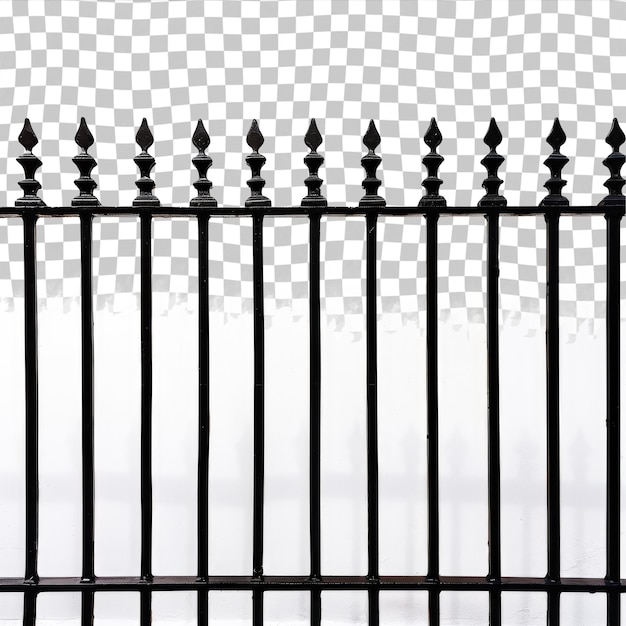 PSD a wrought iron fence with a white background with a white background