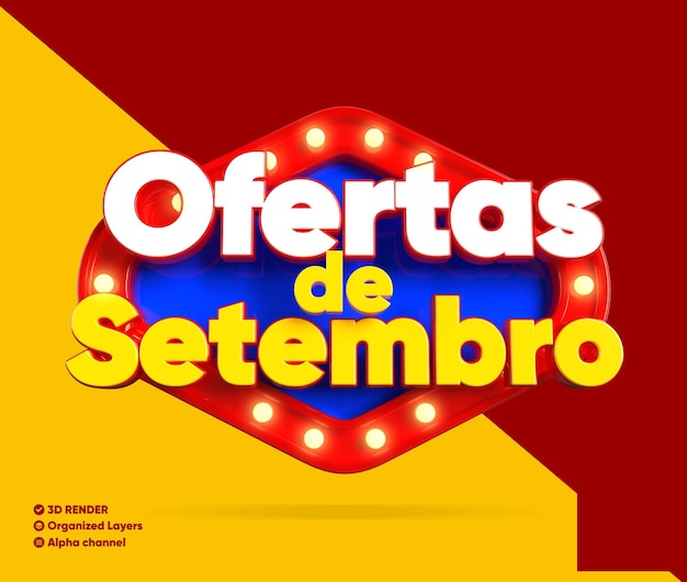 Wrześniowe Oferty Portugalskiego Stempla 3d Do Komponowania Kolory żółty, Niebieski I Czerwony