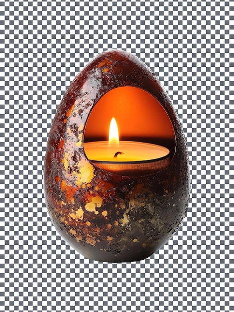 PSD wspaniały świecznik w kształcie jajka izolowany na przezroczystym tle