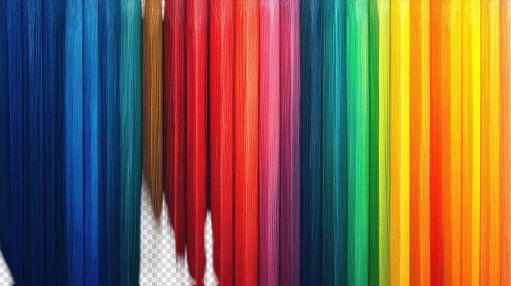 PSD wybitna kolekcja kolorowych ołówków idealna do projektów artystycznych, ilustracji i twórczych ekspresji w różnych środowiskach