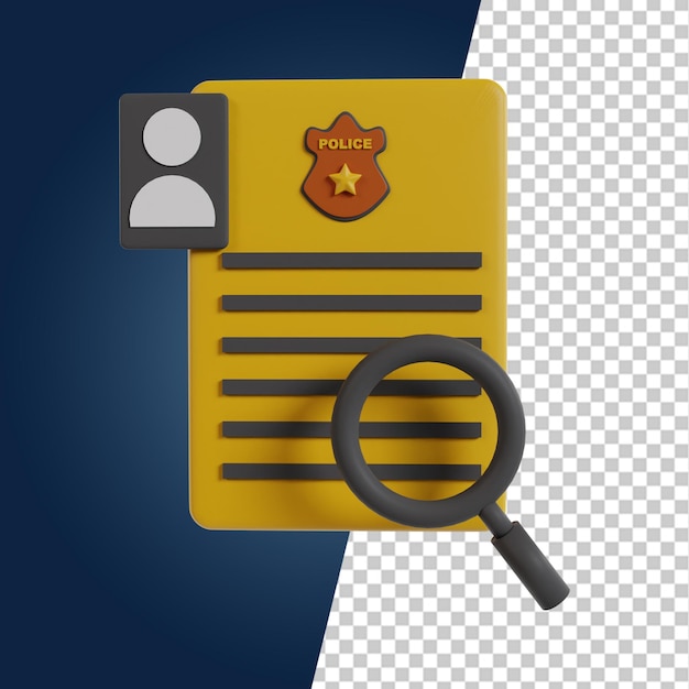 PSD wydział policji 3d renderowanie ikona