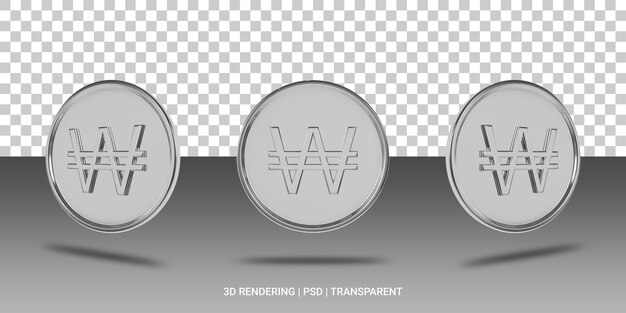 PSD wygrała ikonę 3d srebrnej monety
