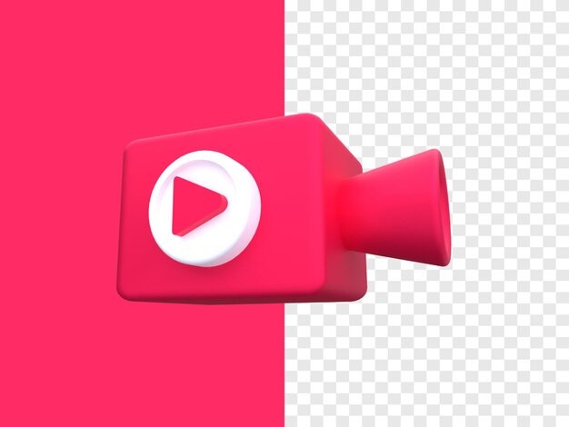Wyjątkowa kamera wideo 3D rendering ilustracja ikony simpleRealistic ilustracji wektorowej
