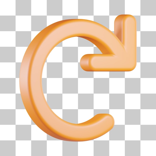 Wykonaj ponownie Obróć ikonę 3D
