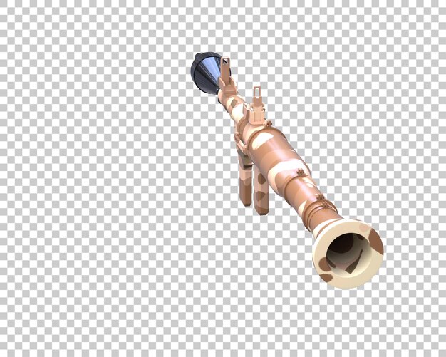 Wykorzystanie wyrzutni rakiet izolowanej na tle ilustracja renderingu 3D