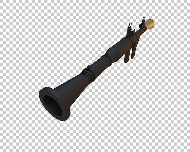 Wykorzystanie wyrzutni rakiet izolowanej na tle ilustracja renderingu 3D