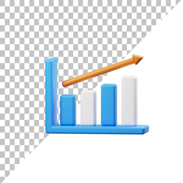 Wykres Słupkowy Ilustracja Renderowania 3d