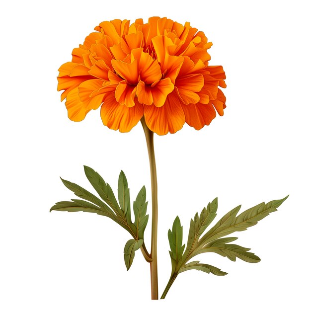 Wyodrębniona Ilustracja Kwiatu Marigold