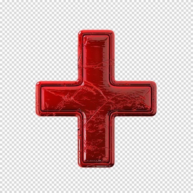 PSD wyodrębniony png medyczny czerwony znak na przezroczystym tle na światowy dzień czerwonego krzyża i czerwanego półksiężyca