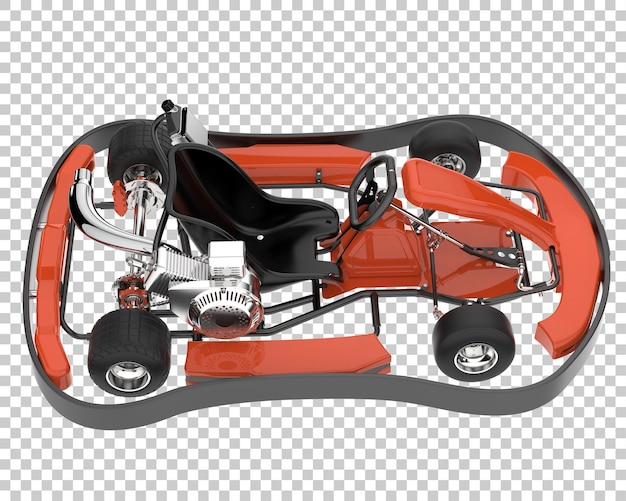 Wyścig Kart Na Przezroczystym Tle. Renderowanie 3d - Ilustracja