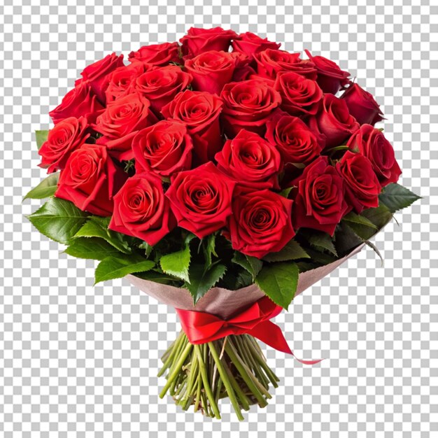 PSD wysokiej jakości bukiet czerwonych róż wyodrębnionych