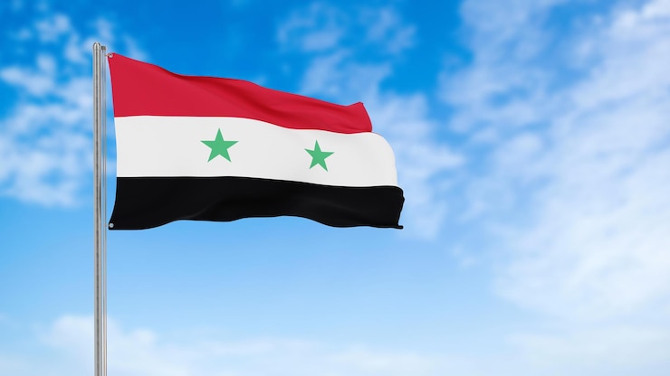 PSD wysokiej jakości flaga narodowa syrii editable psd image