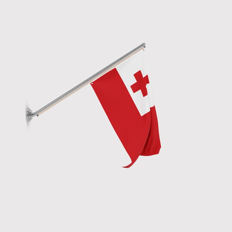 PSD wysokiej jakości flaga narodowa tonga editable psd image