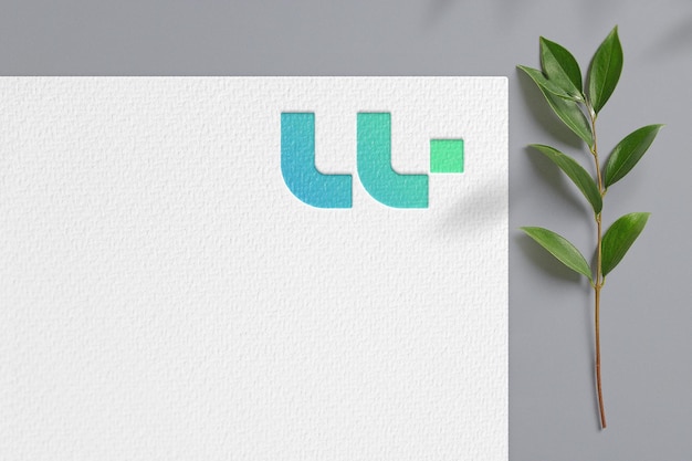 Wystern elegant logo mockup debossed effect vol 1