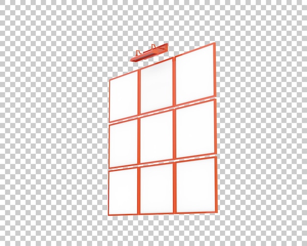 PSD wyświetlacz siatki izolowany na przezroczystym tle ilustracja renderingu 3d