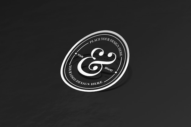 Wytnij naklejkę i makietę logo