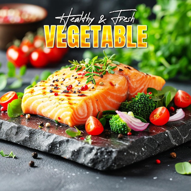 Wzór Ogłoszenia O Zdrowych I świeżych Warzywach Z Prezentacją Produktu