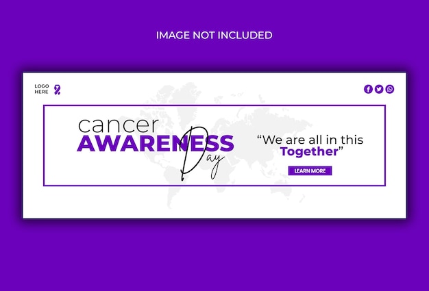 Wzór Okładki Mediów Społecznościowych Na światowy Dzień świadomości Raka