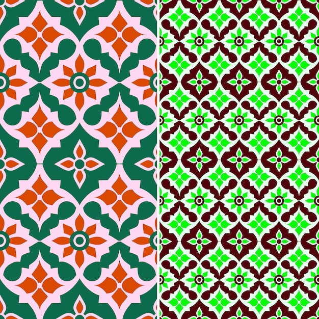 Wzorce Batik z kształtami geometrycznymi i dopasowane do prostokątów Kreatywny abstrakcyjny wektor geometryczny