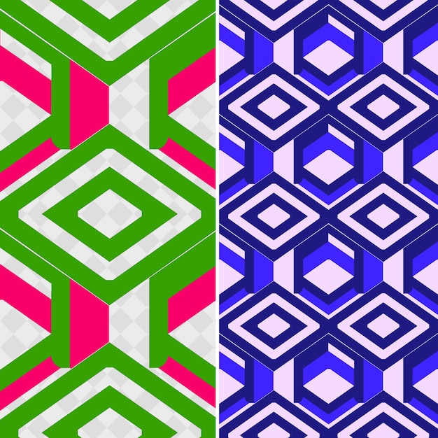 Wzorce geometryczne z kształtami geometrycznymi i dopasowane w Recta Creative Abstract Geometric Vector