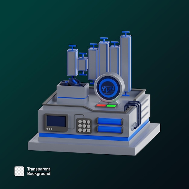 Wzorzec ilustracji ikony 3D wykresu graficznego PNG