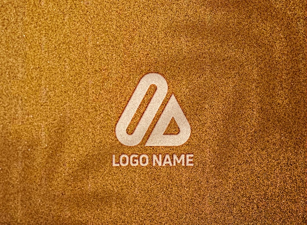Wzorzec Logo Premium Na Złotej Teksturze ściennej