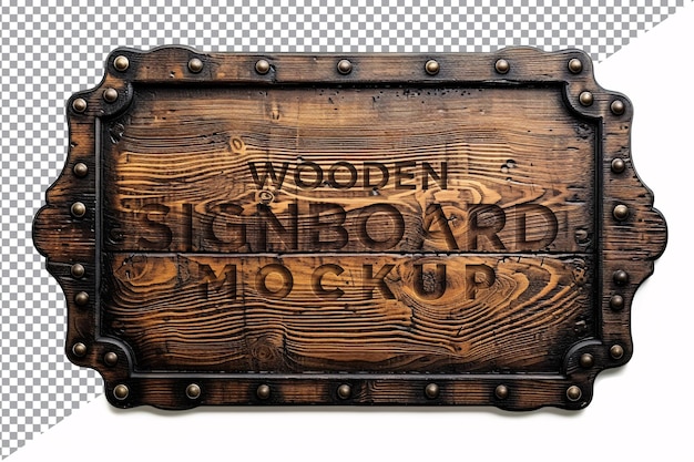 PSD wzorzec makiety drewnianych znaków vintage