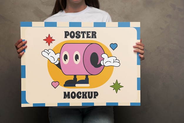 Wzorzec plakatu osoby trzymającej