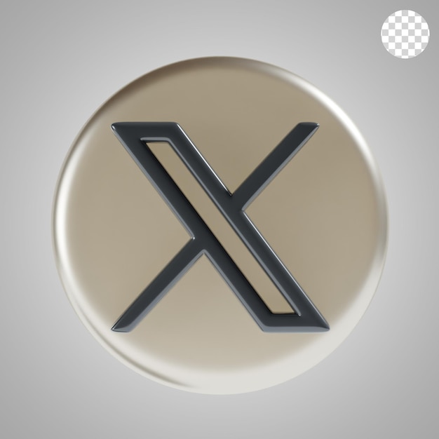 x 3d icon