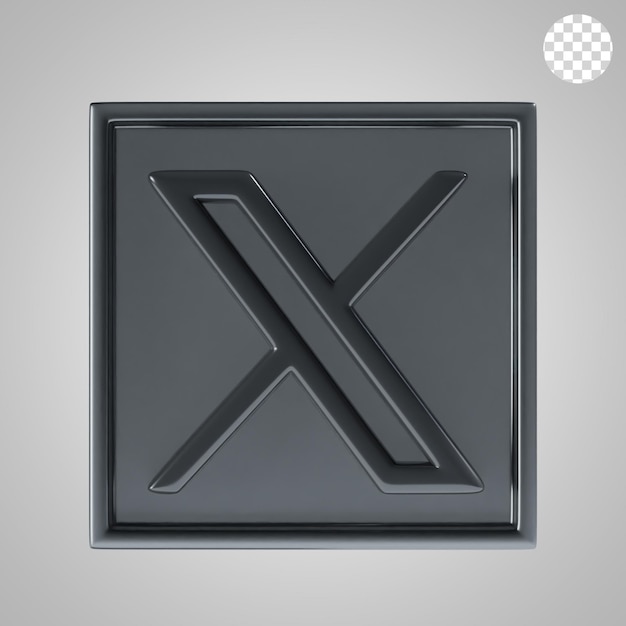 X 3d icon