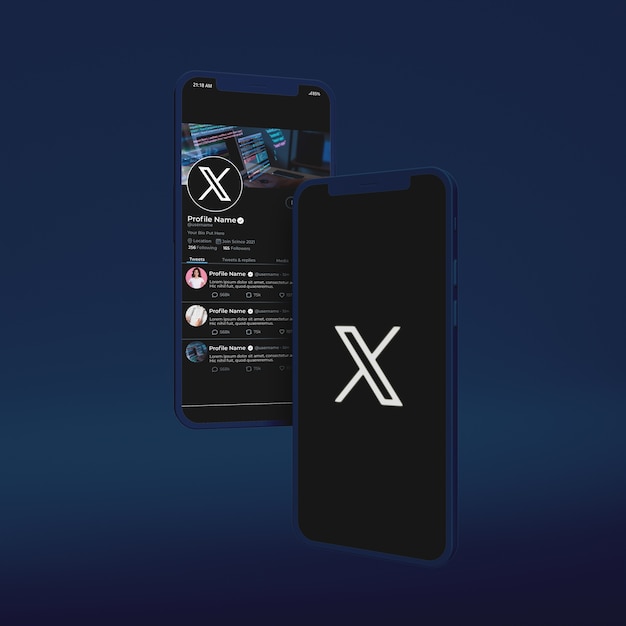 PSD スマートフォンのモックアップに x アプリ