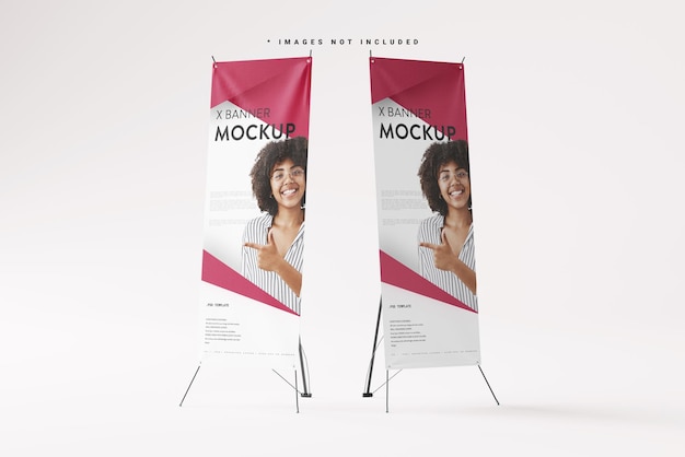 PSD mockup di x-banner