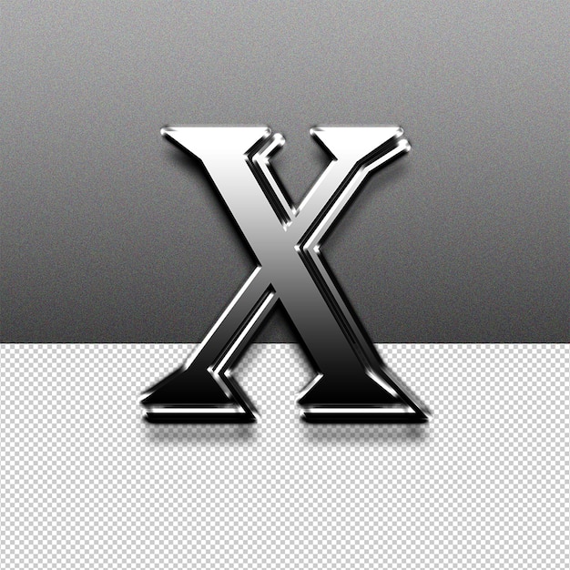 X letter text effect