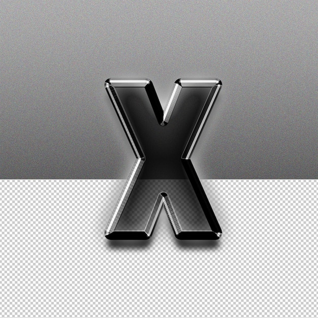 X letter text effect