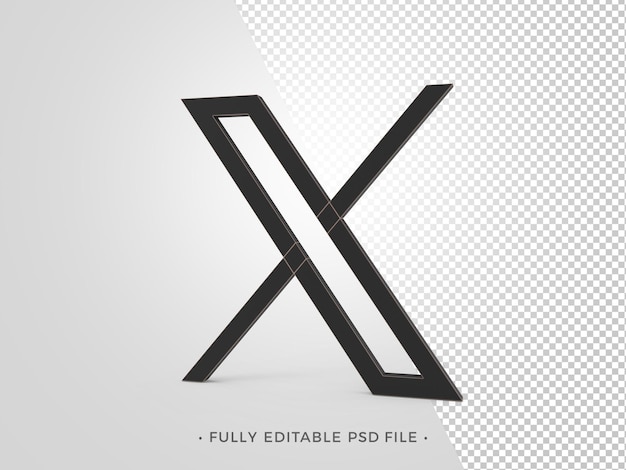 Логотип x Twitter ранее был 3D-черным