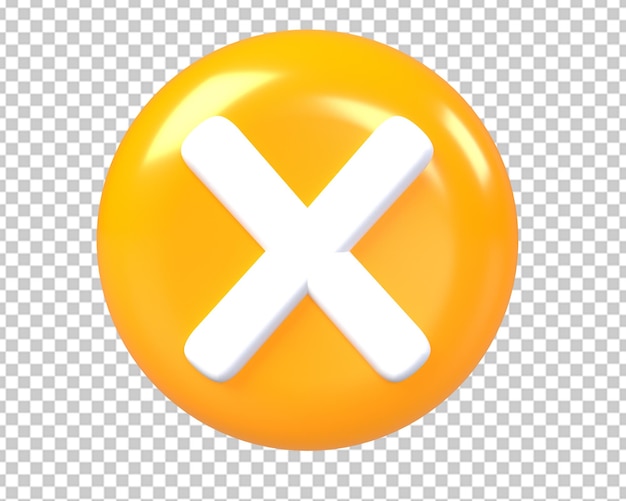 X Logo Złota Ikona Renderowania 3d