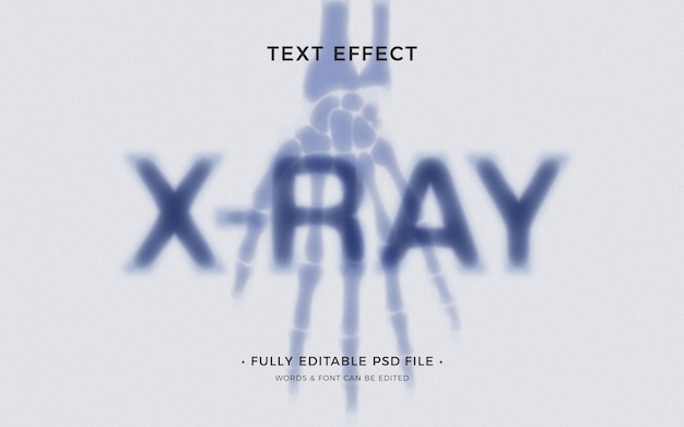 PSD x-ray teksteffect